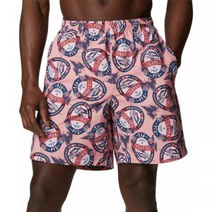 Columbia Men's PFG Super Backcast Water Shorts - Sorbet Holiday Spirits